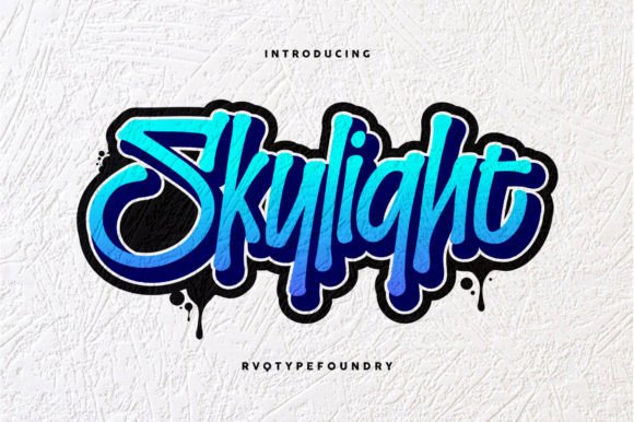 Skylight: A Bold Graffiti Display Font for Urban Designs