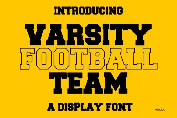 Varsity Football Team: A Display Font for Modern Design