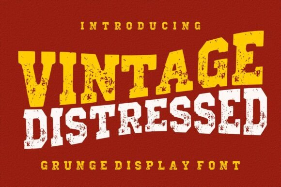 Vintage Distressed Font: Bold Design with Authentic Character